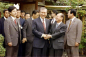 1992년 노태우 대통령과 미야자와 기이치 총리 접견 악수